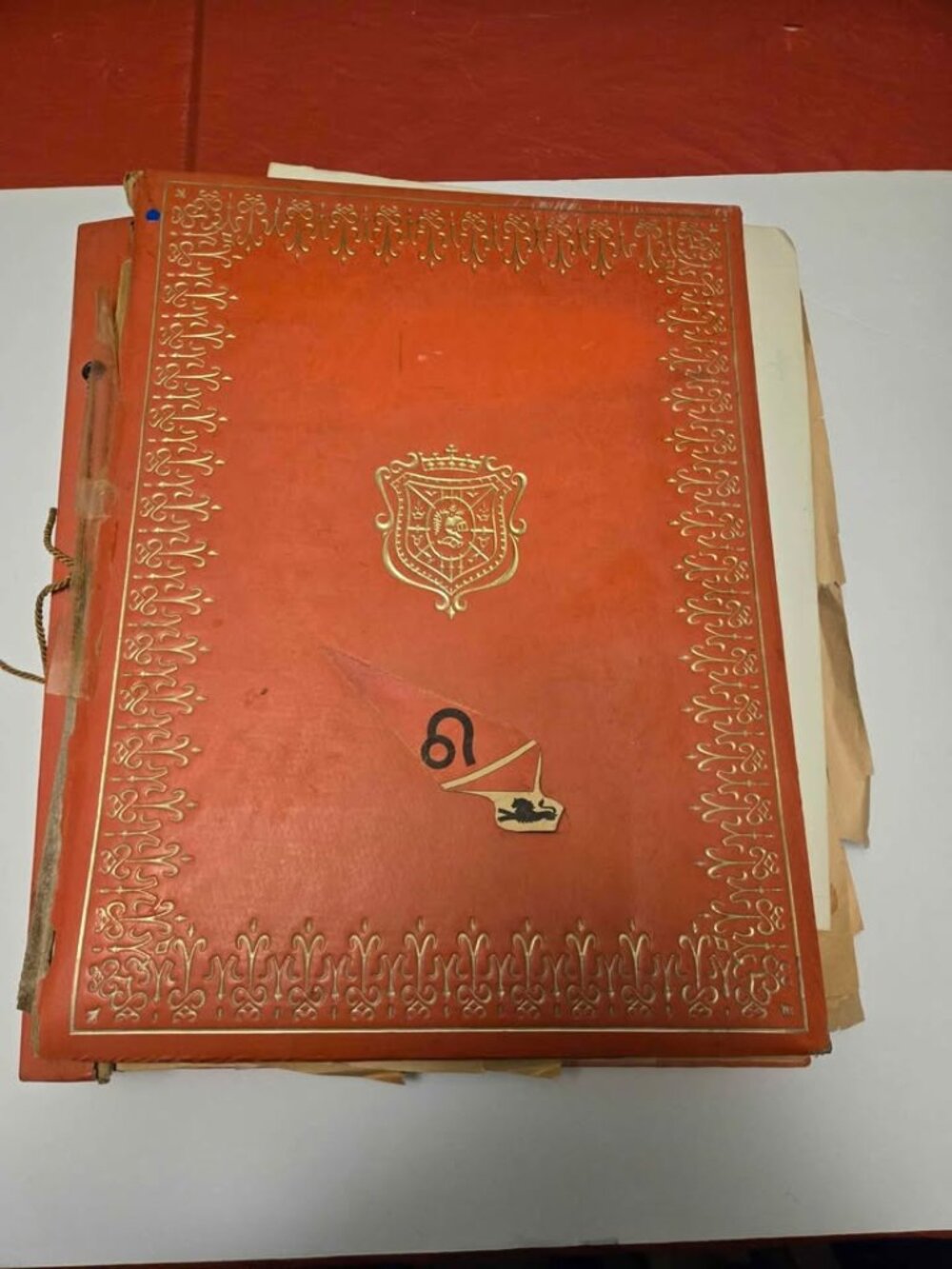 Vintage 70s 80s 90s student scrapbook lions